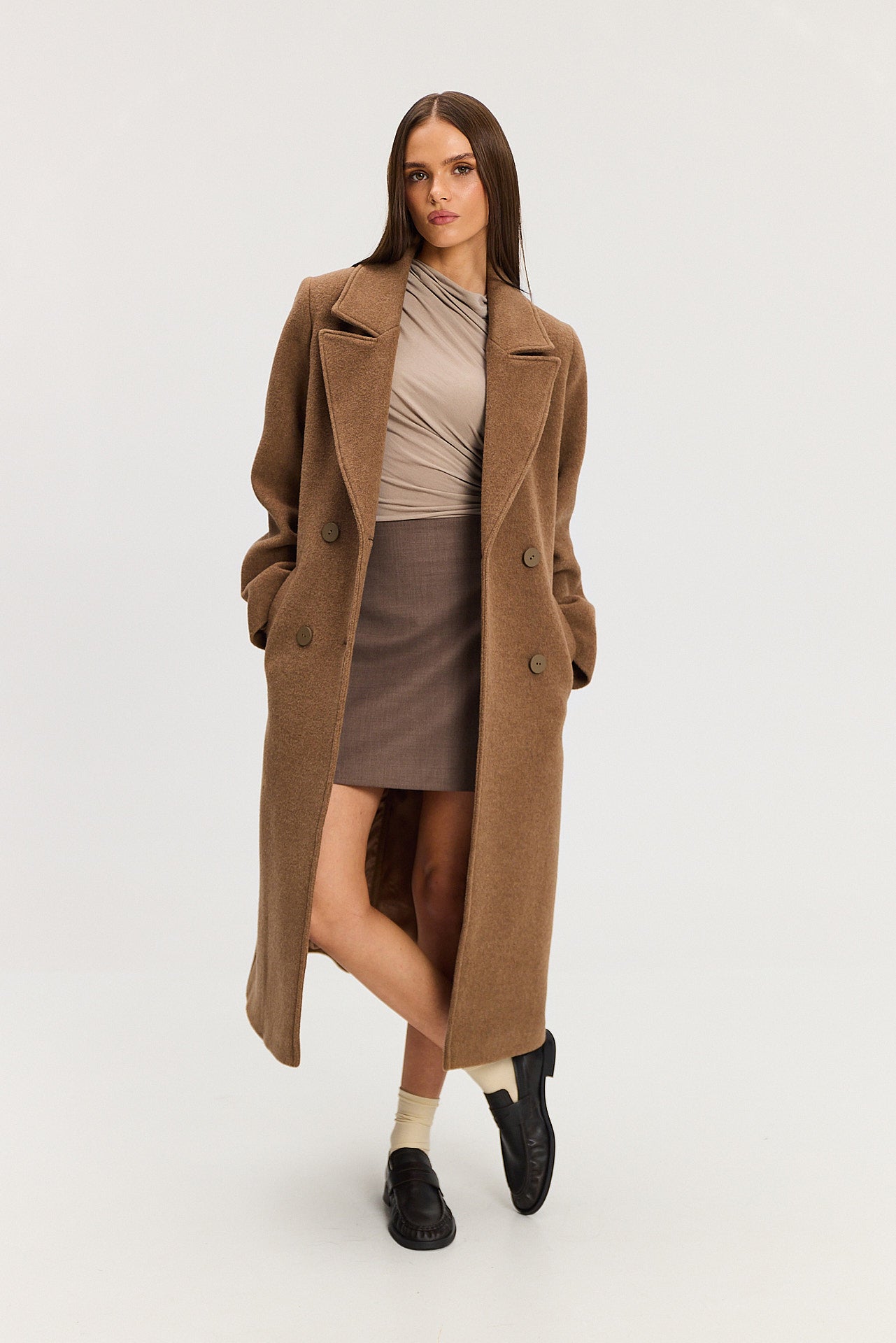 Płaszcz Carmen walnut