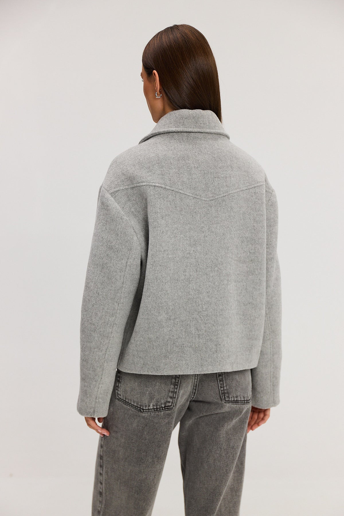 Kurtka Ethan wool light grey
