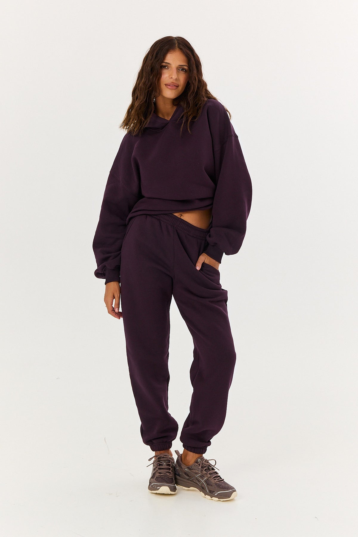 Spodnie Dresowe plum noir