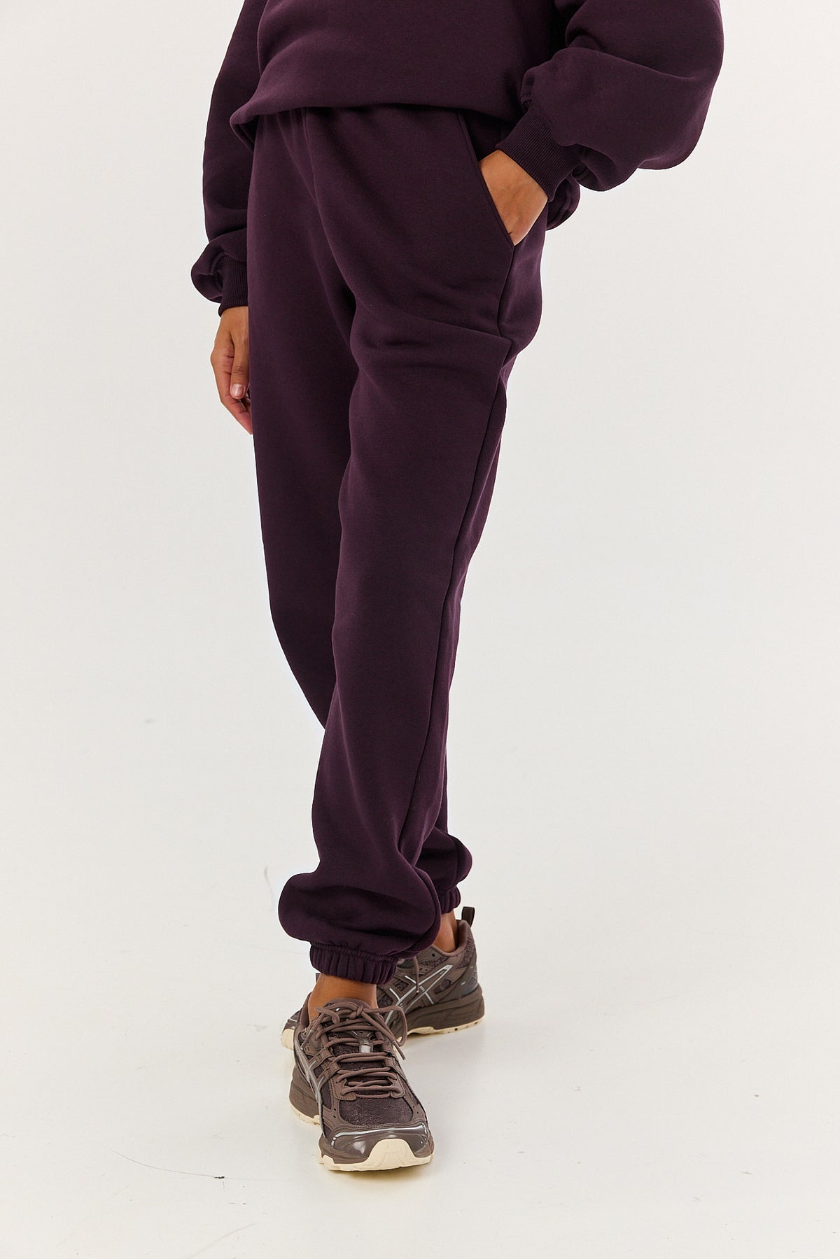 Spodnie Dresowe plum noir