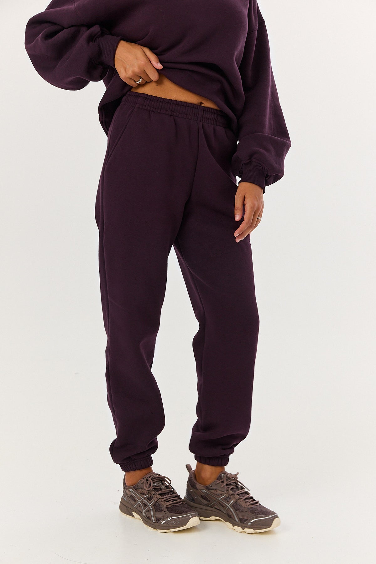 Spodnie Dresowe plum noir