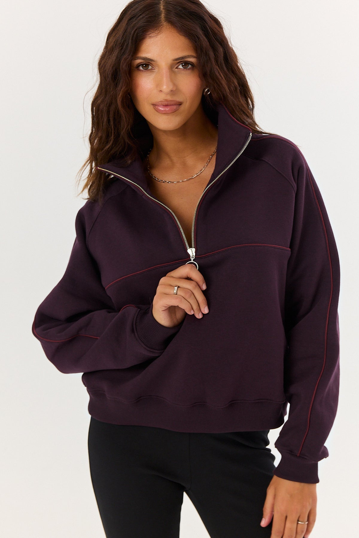 Bluza Eddie plum noir