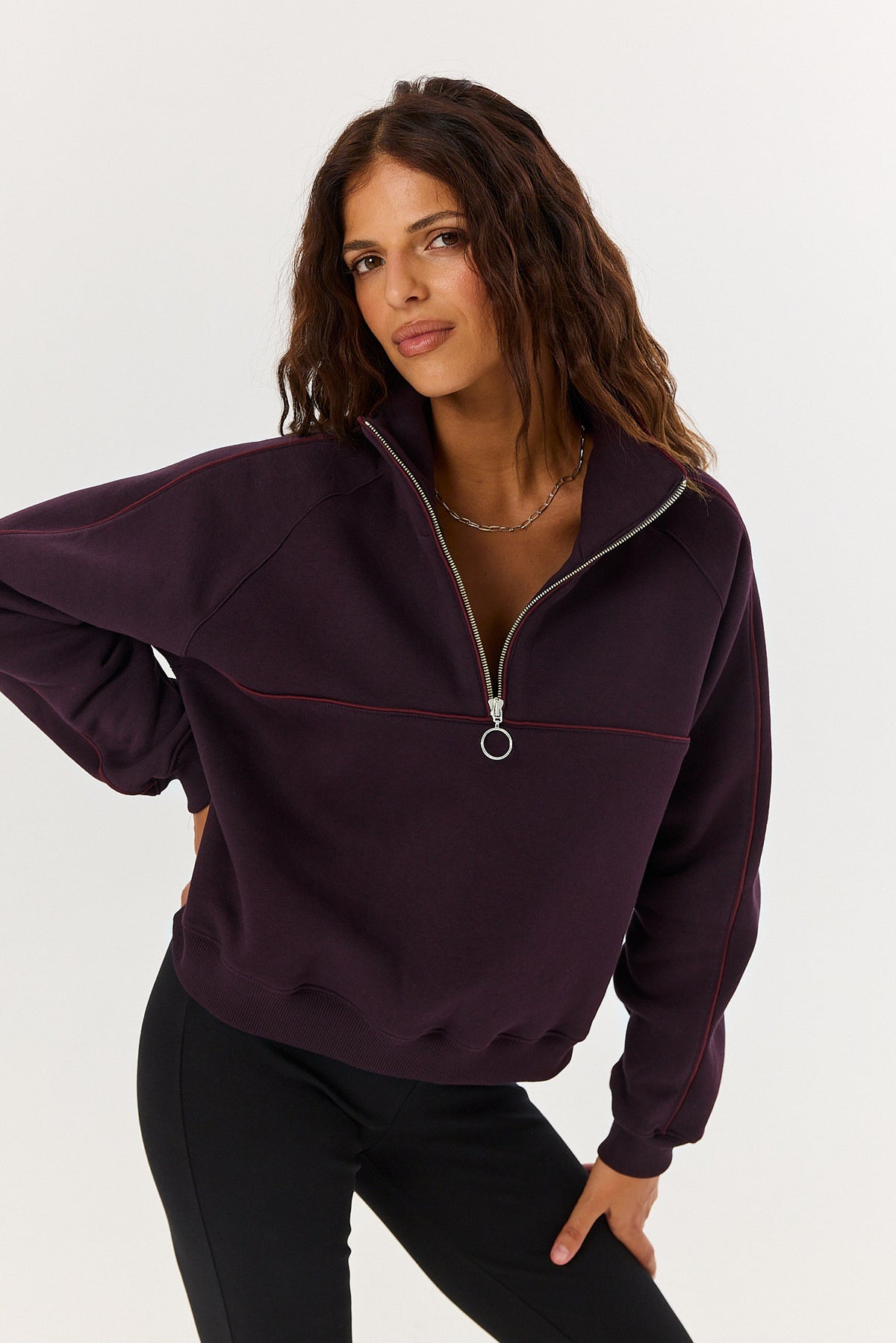 Bluza Eddie plum noir