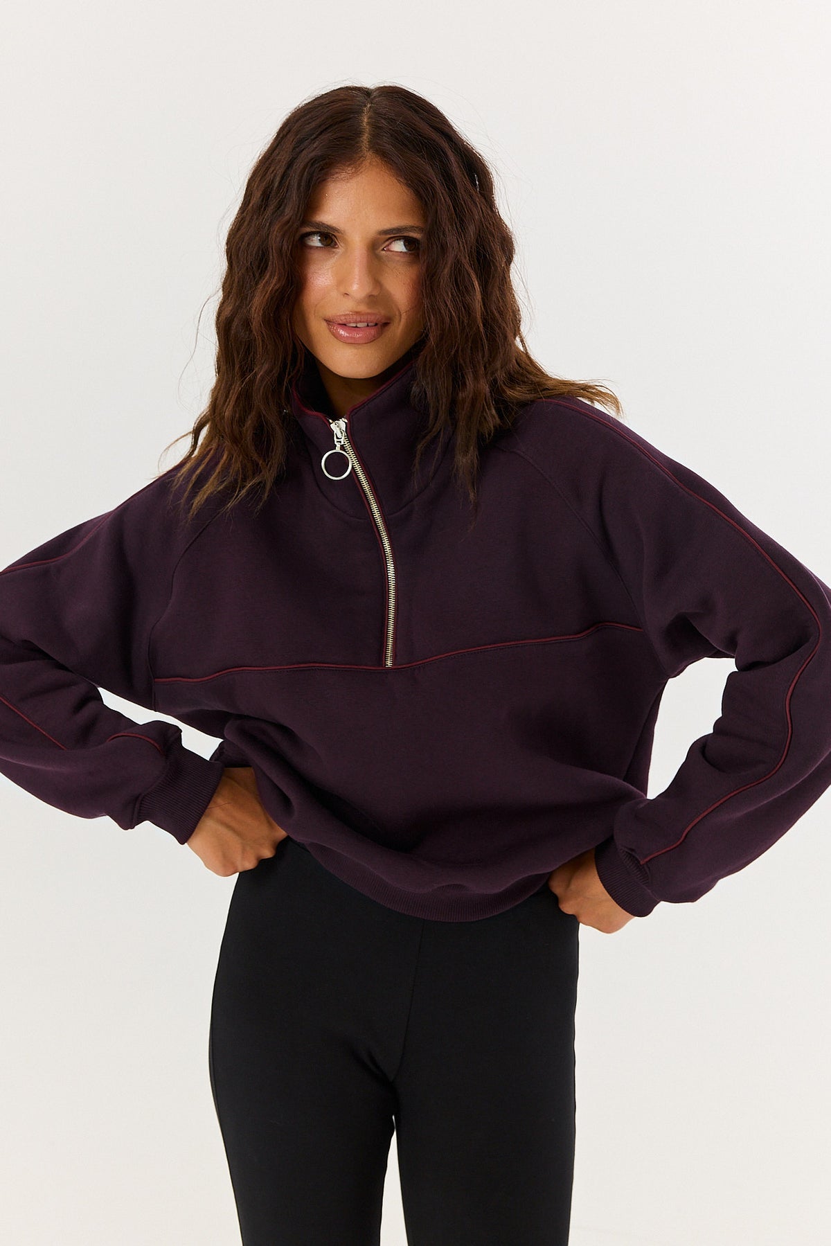 Bluza Eddie plum noir