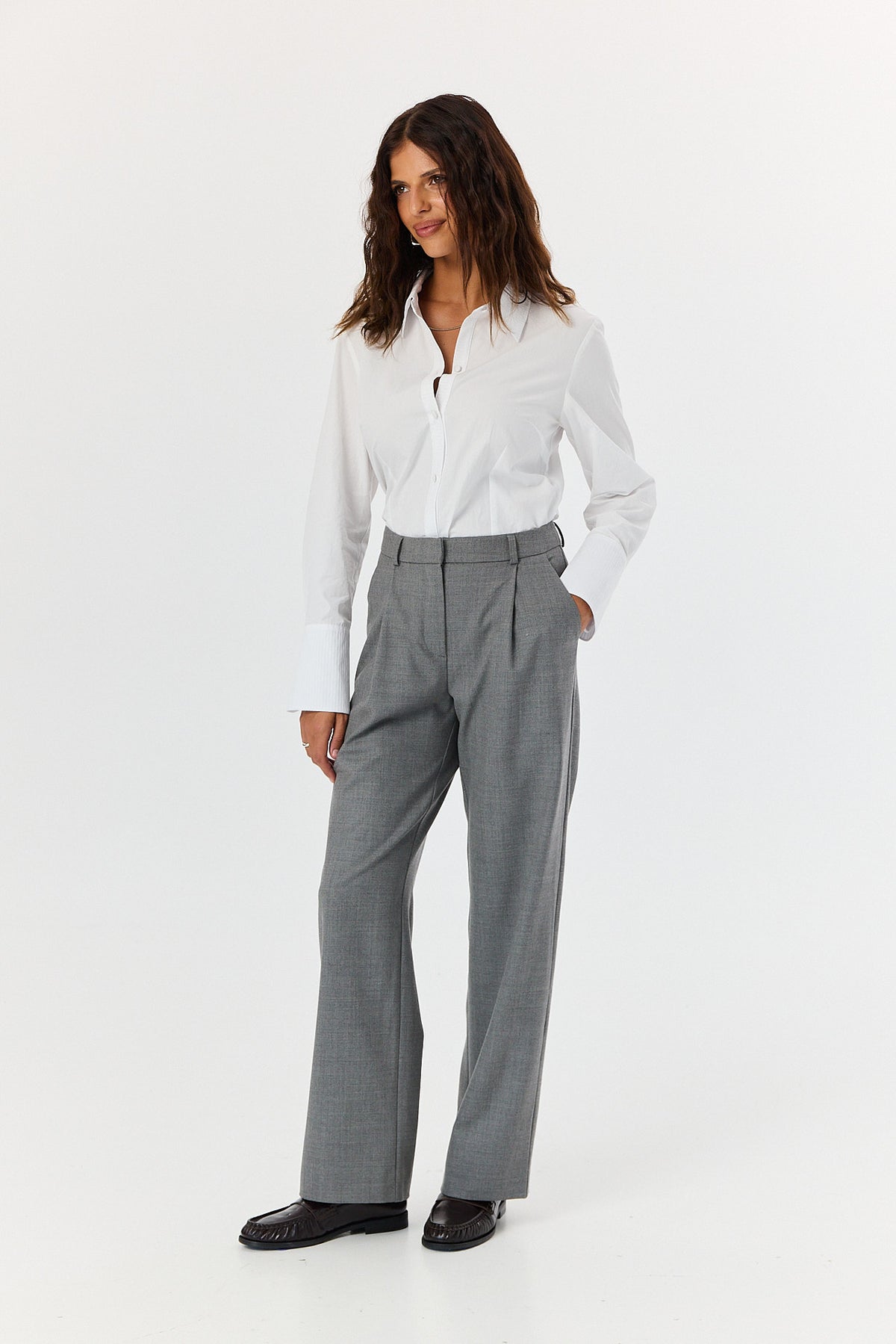 Spodnie Jackson wool grey melange