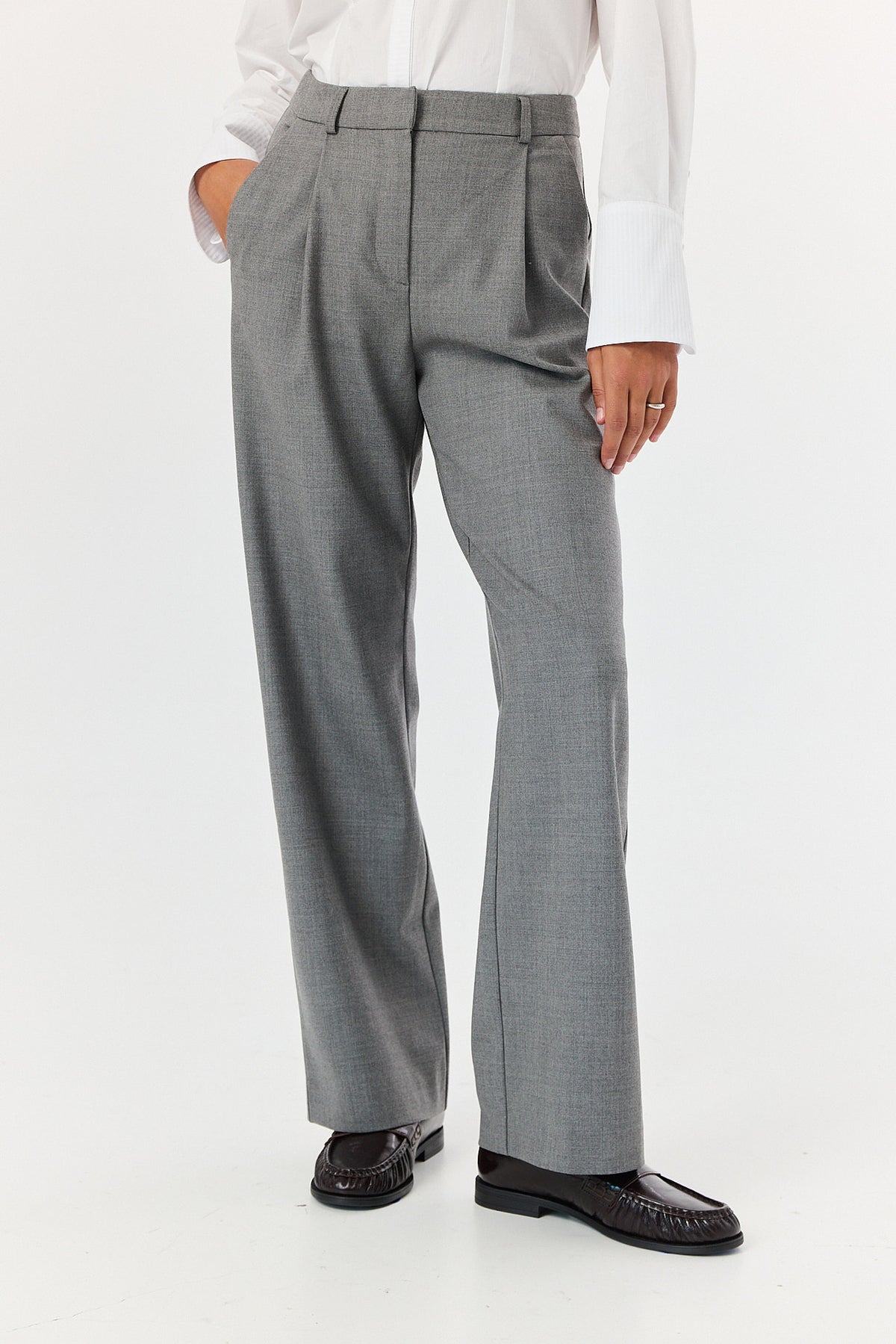 Spodnie Jackson wool grey melange