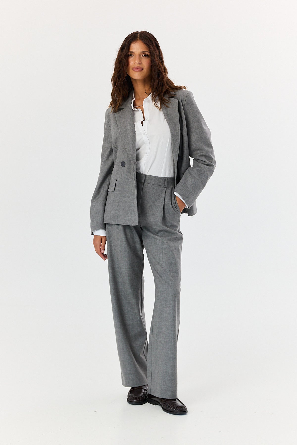 Marynarka Thomas wool grey melange