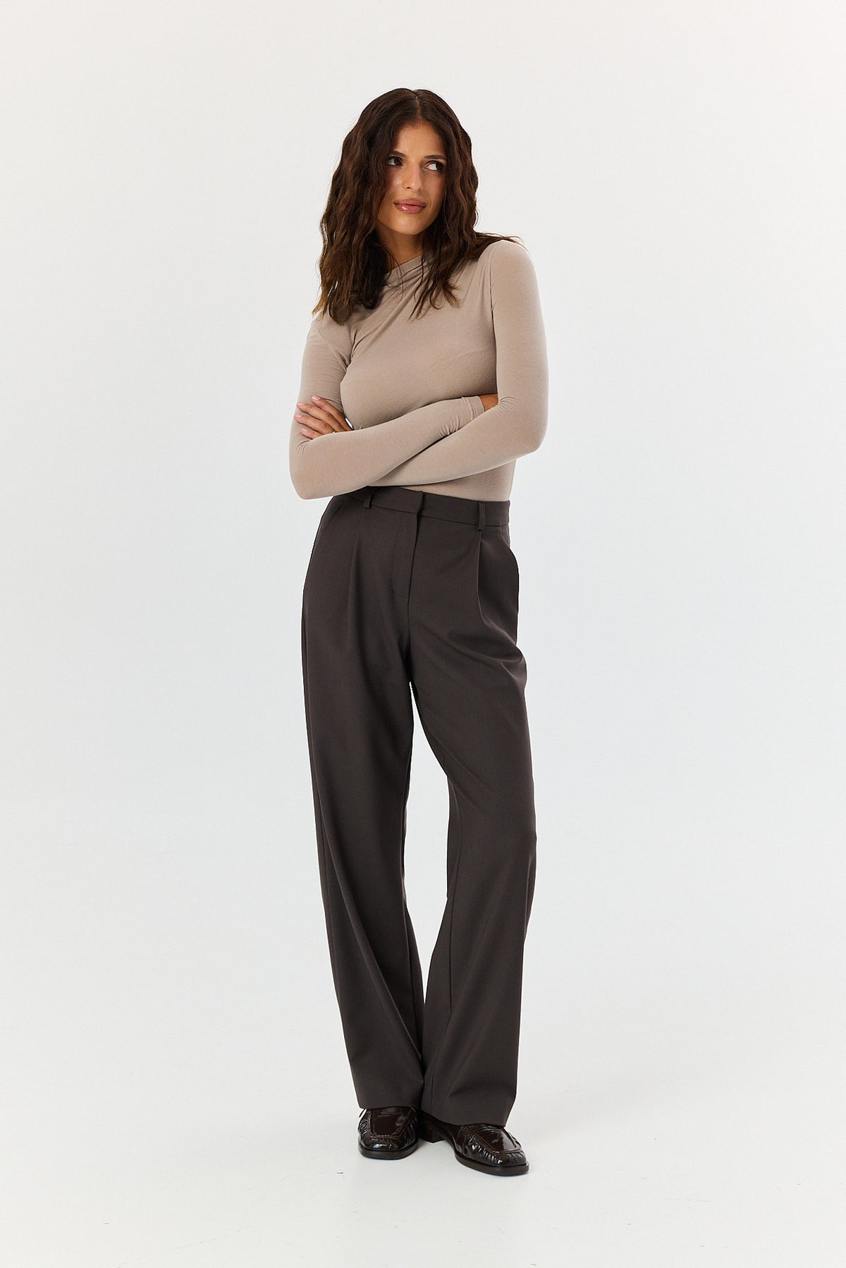 Spodnie Jackson wool dark chocolate