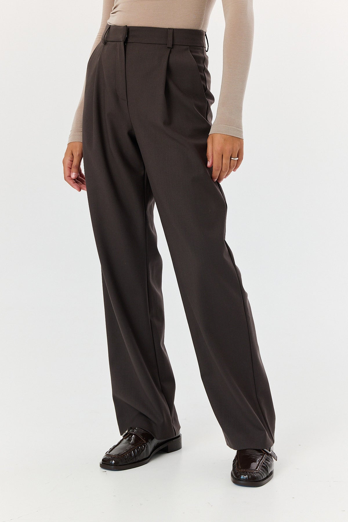 Spodnie Jackson wool dark chocolate
