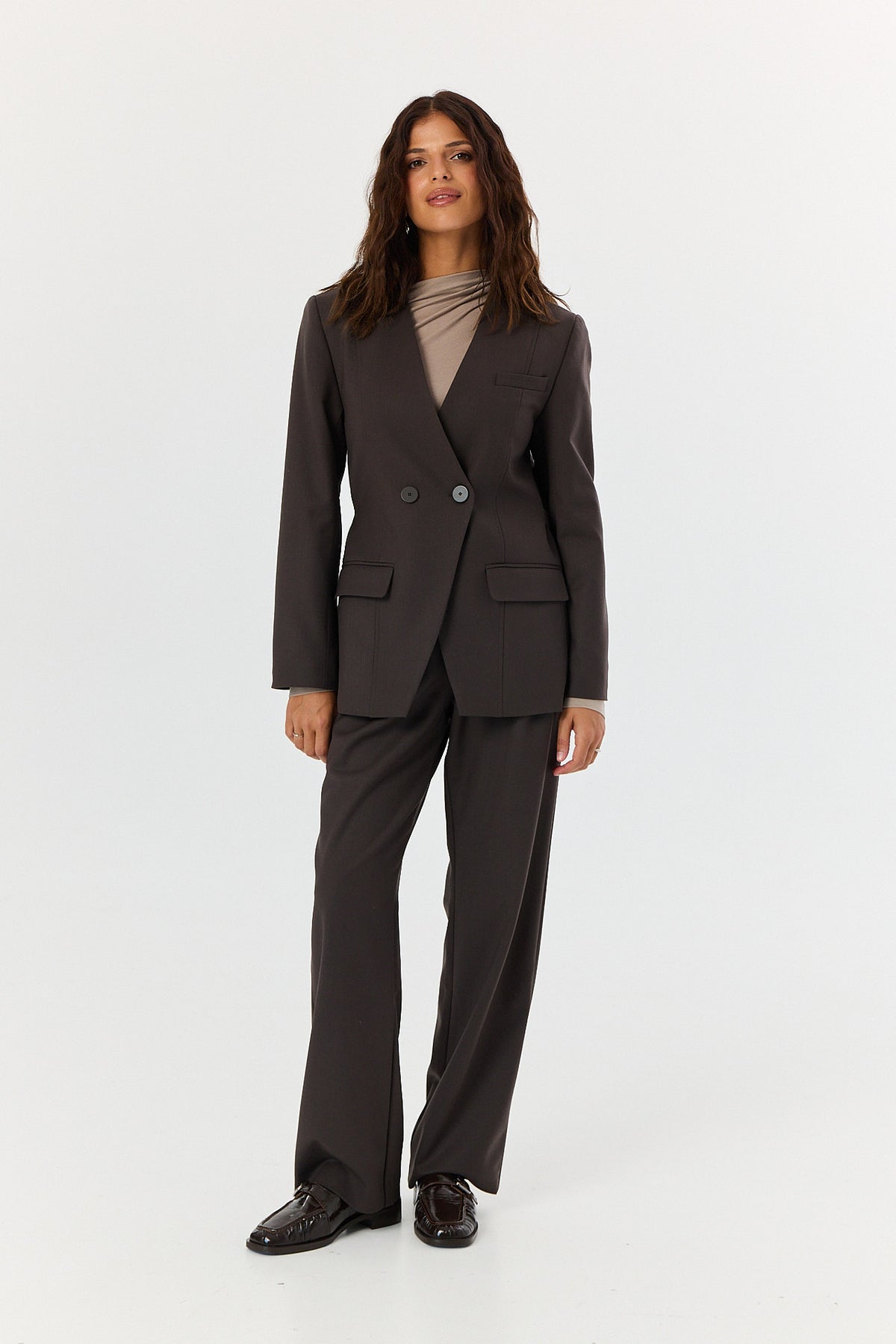 Spodnie Jackson wool dark chocolate
