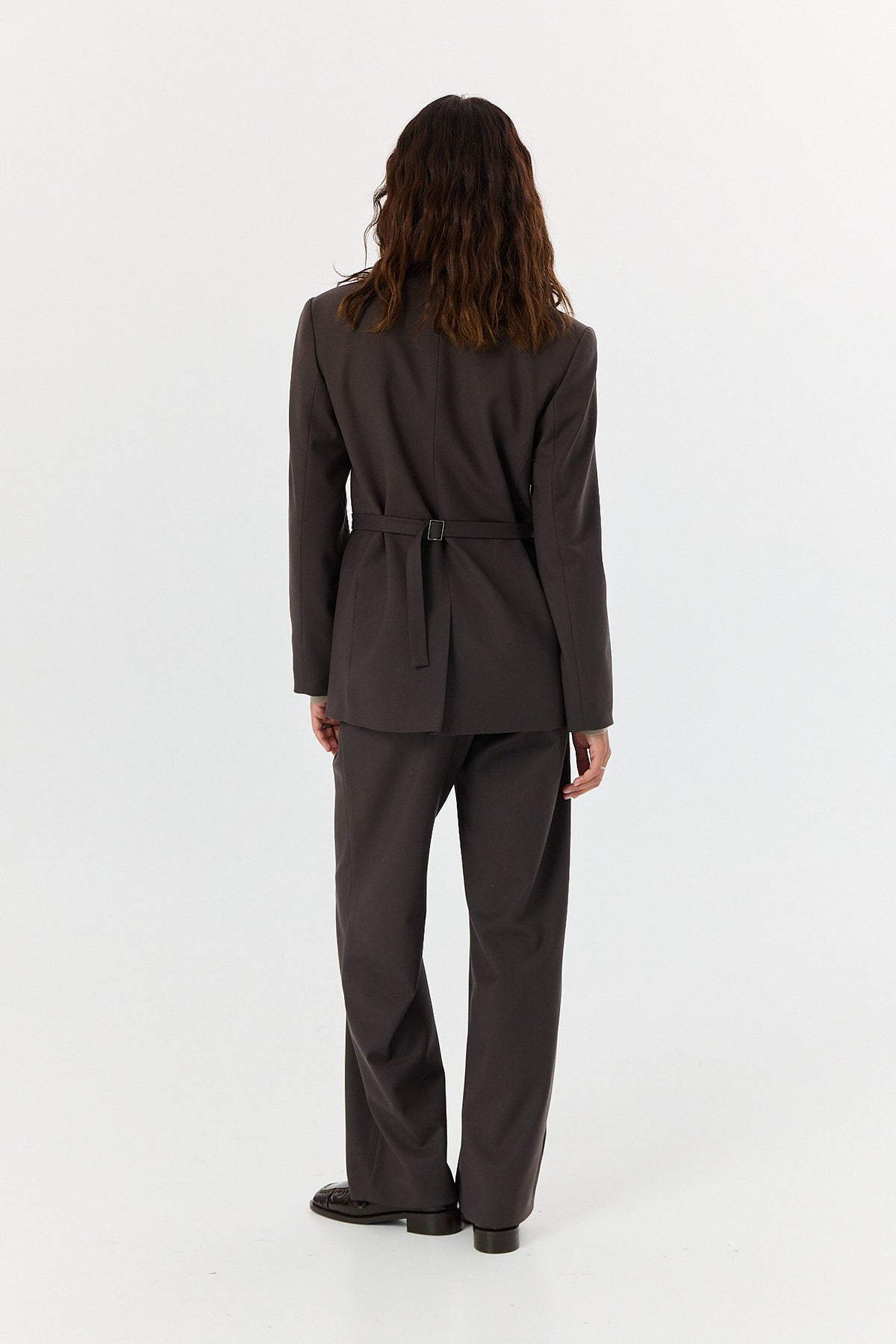 Marynarka Ally wool dark chocolate