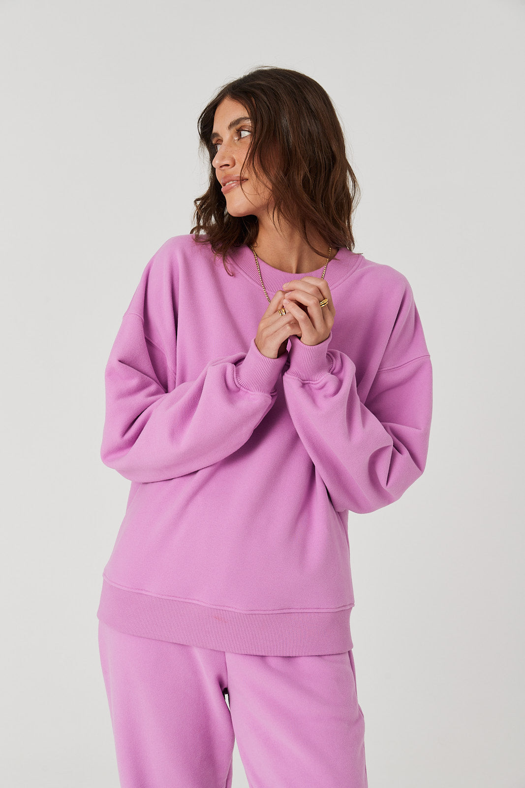 Bluza Boyfriend pink berry