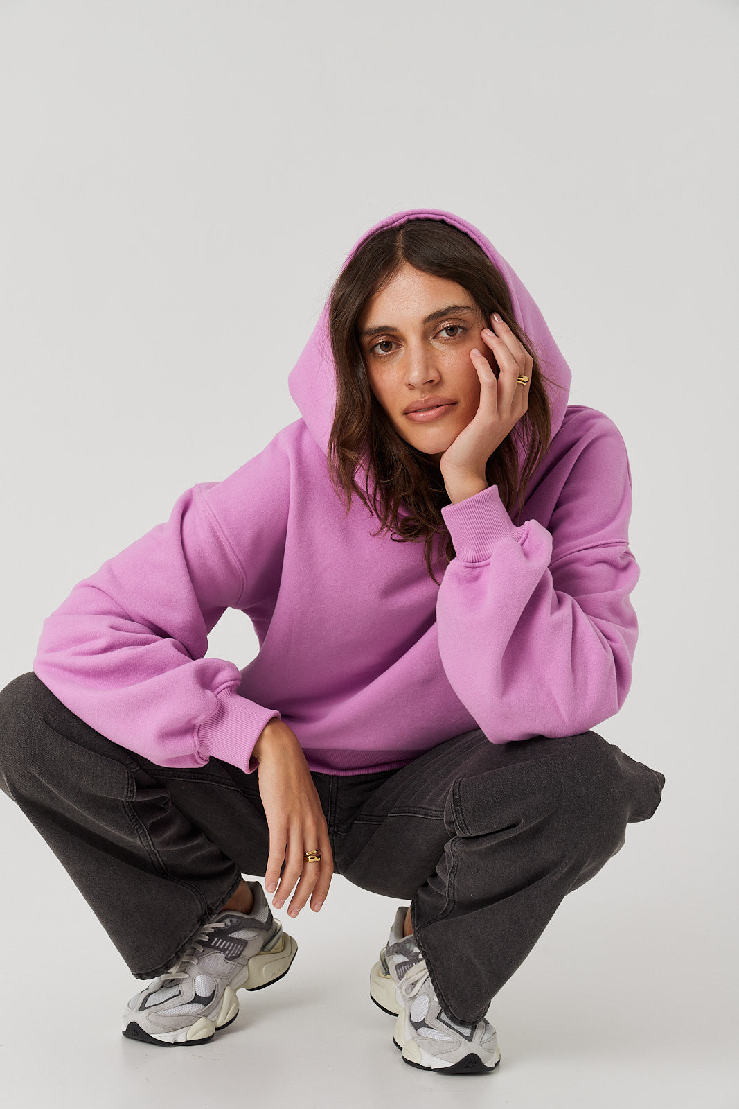 Bluza Boyfriend Hoodie pink berry
