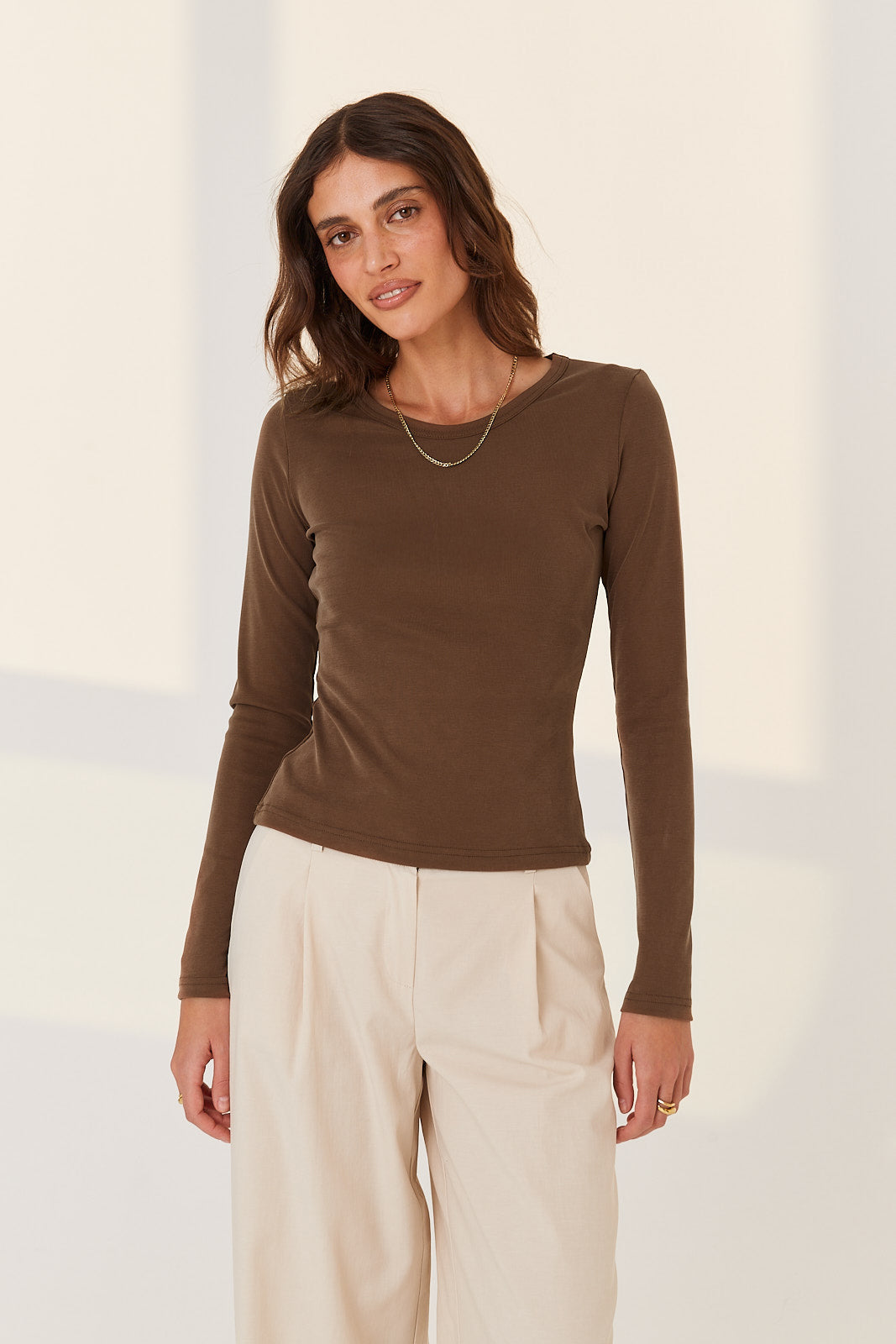 Longsleeve Bowie mocca mousse