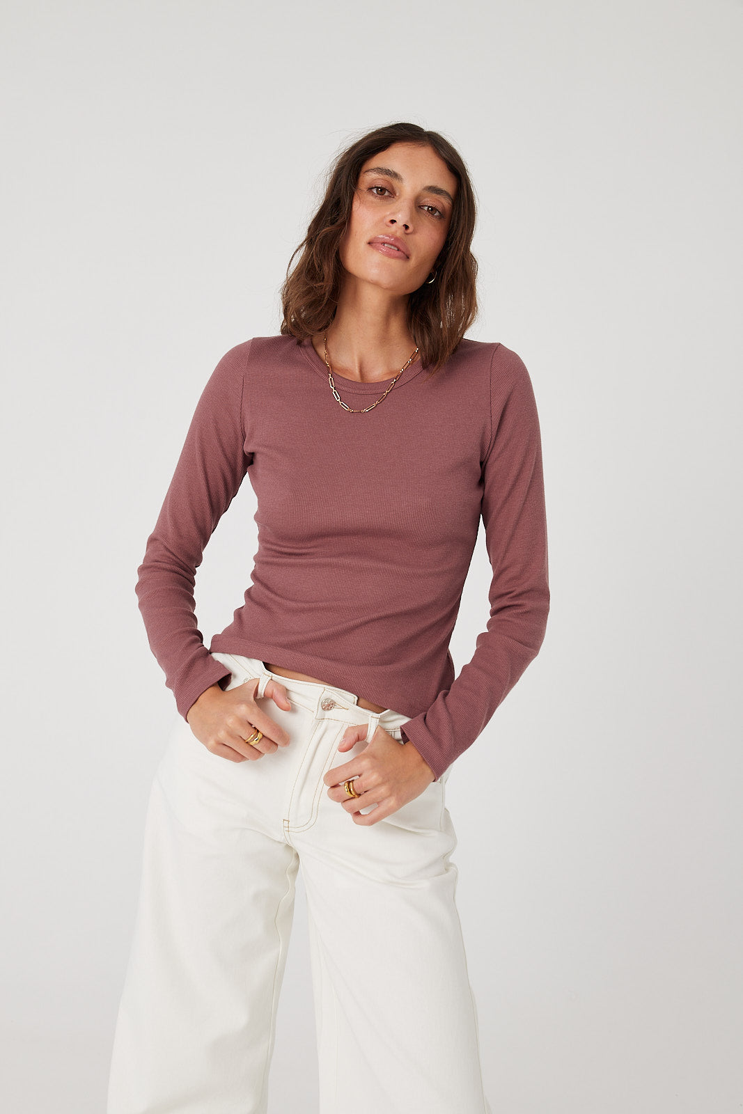 Longsleeve Bamboo dusty pink