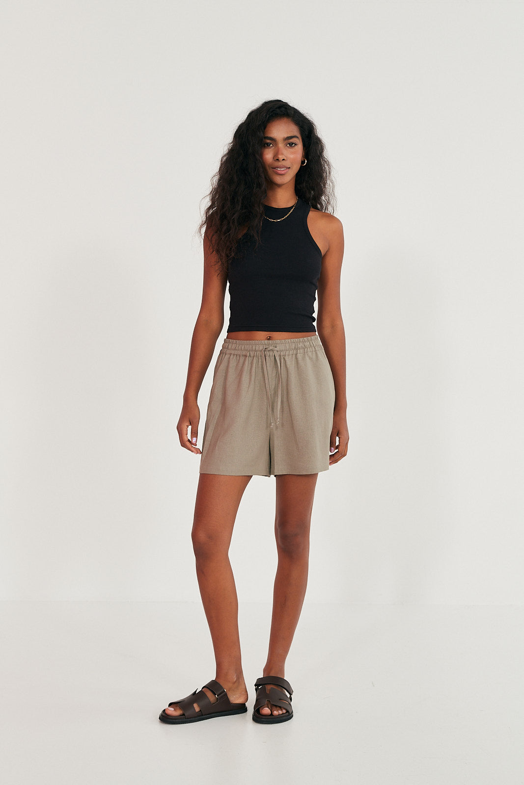 Szorty Gunther linen beige