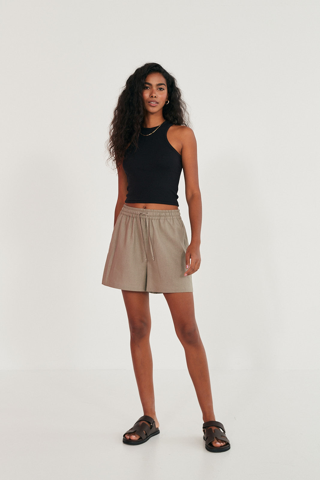 Szorty Gunther linen beige