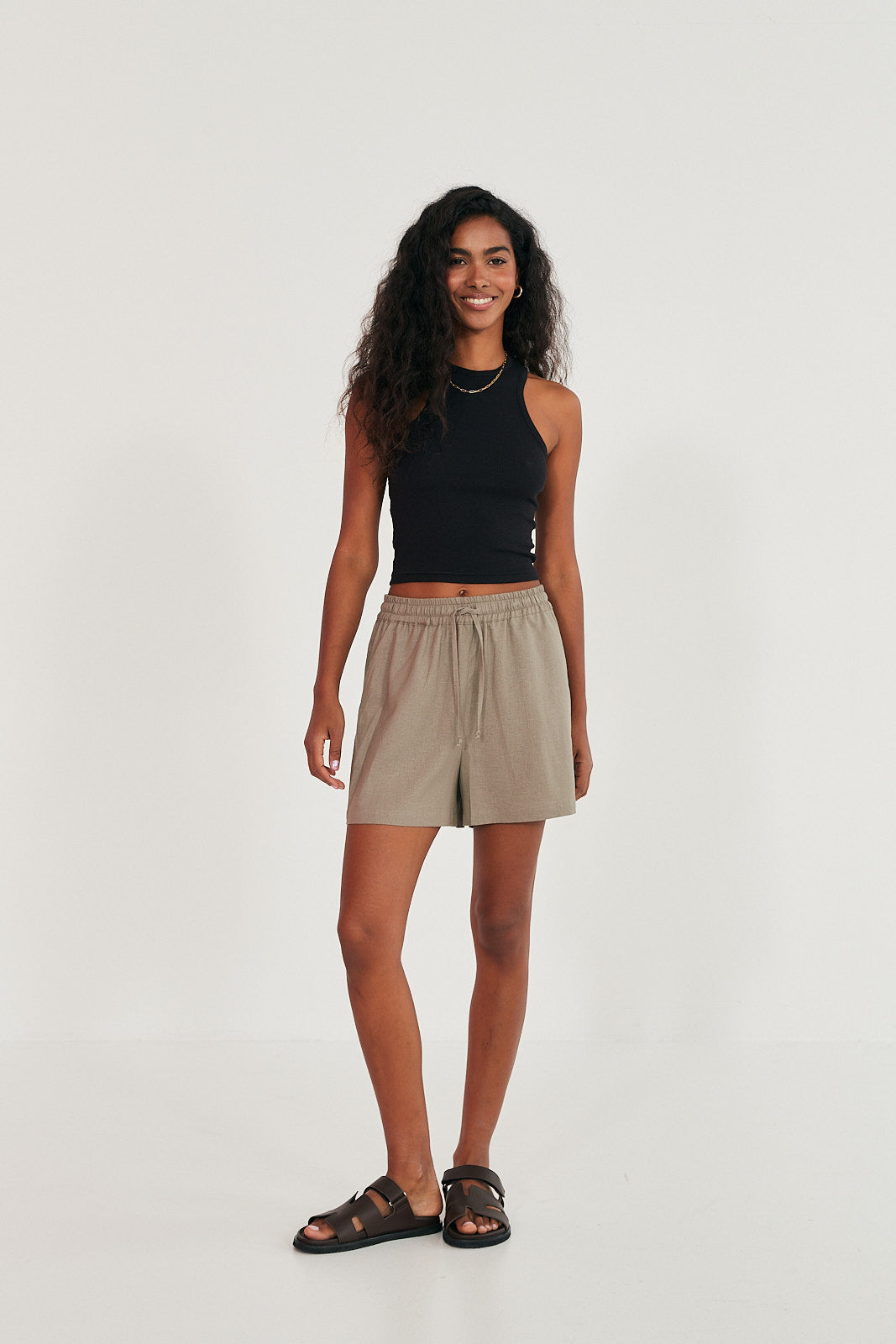 Szorty Gunther linen beige