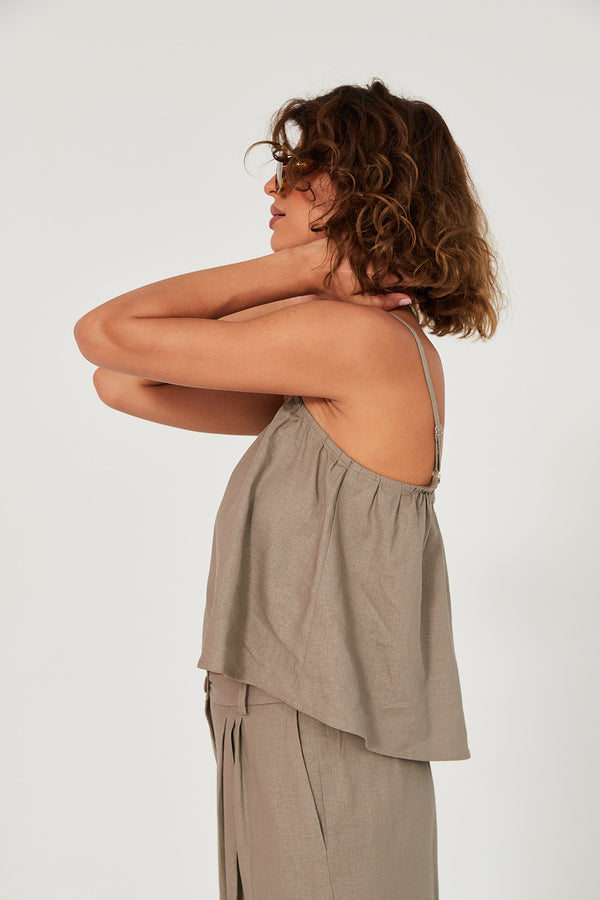Top Ellie linen beige
