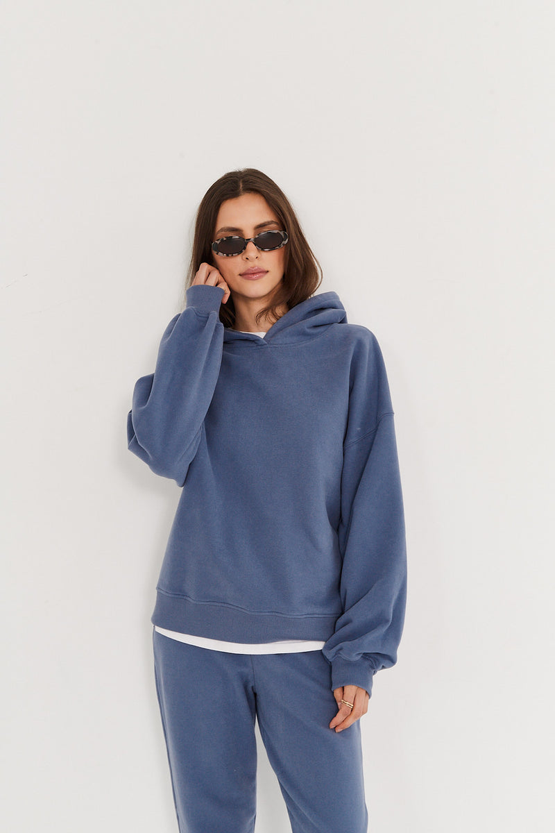 Bluza Boyfriend Hoodie denim