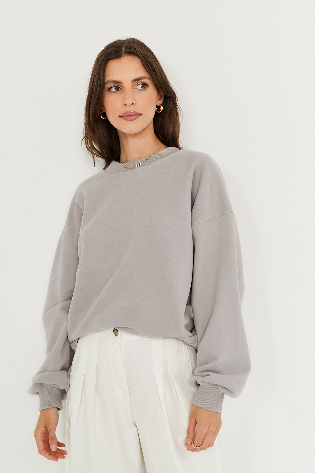 Bluza Boyfriend light grey