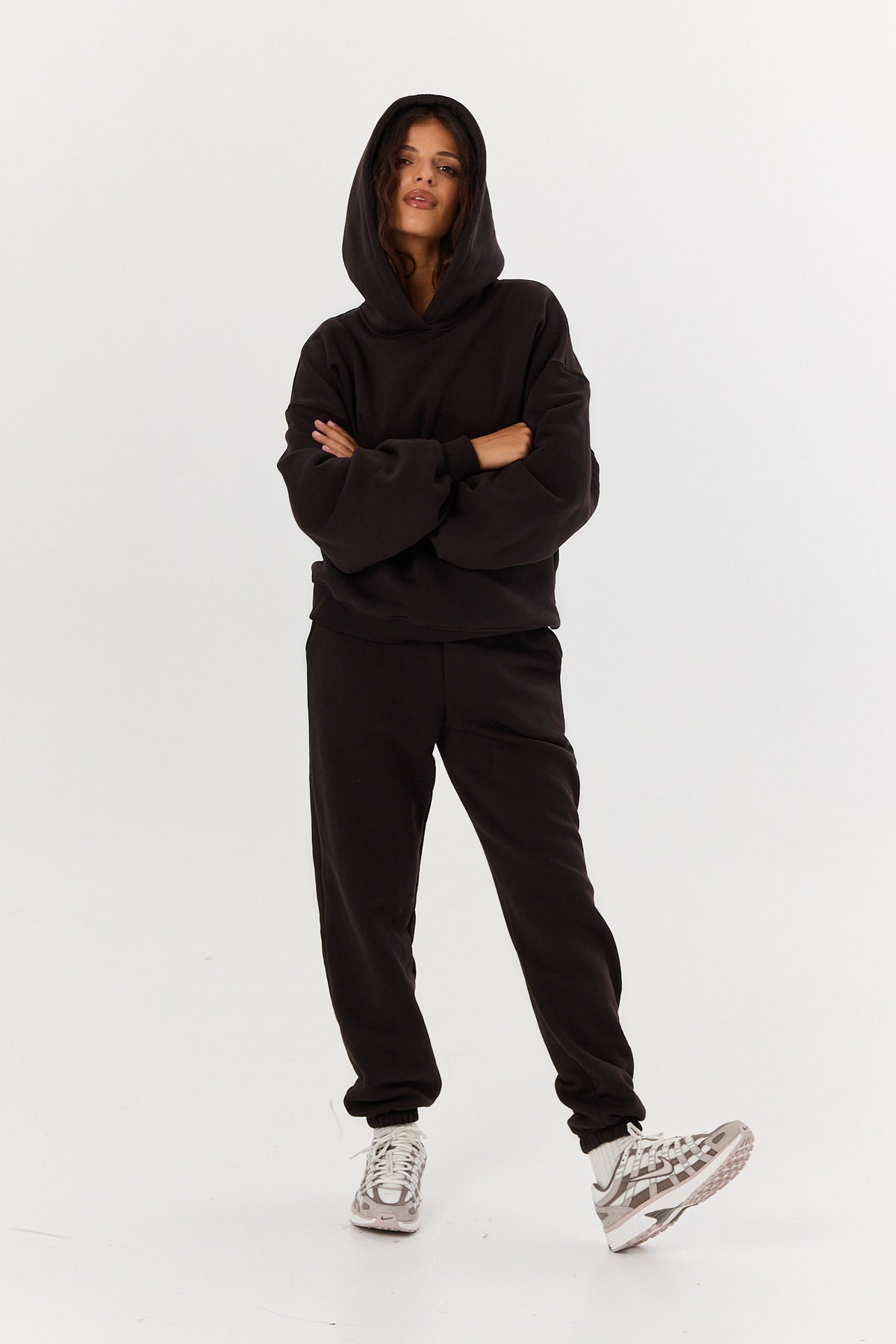 Bluza Boyfriend Hoodie espresso