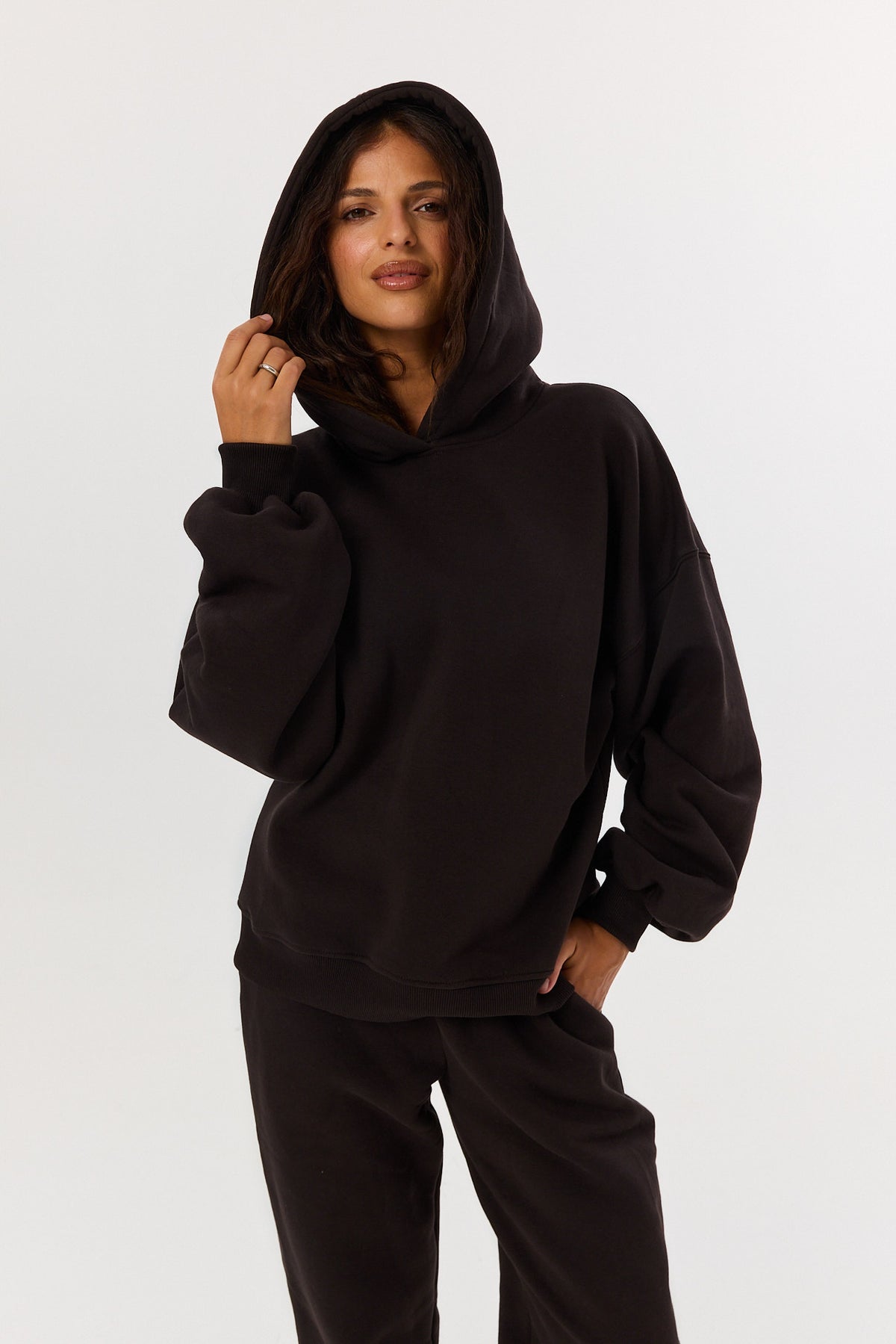 Bluza Boyfriend Hoodie espresso