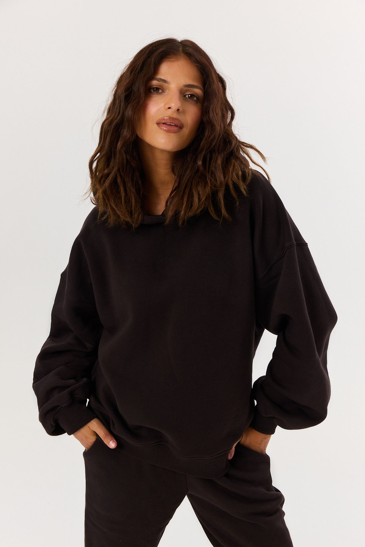Bluza Boyfriend Hoodie espresso