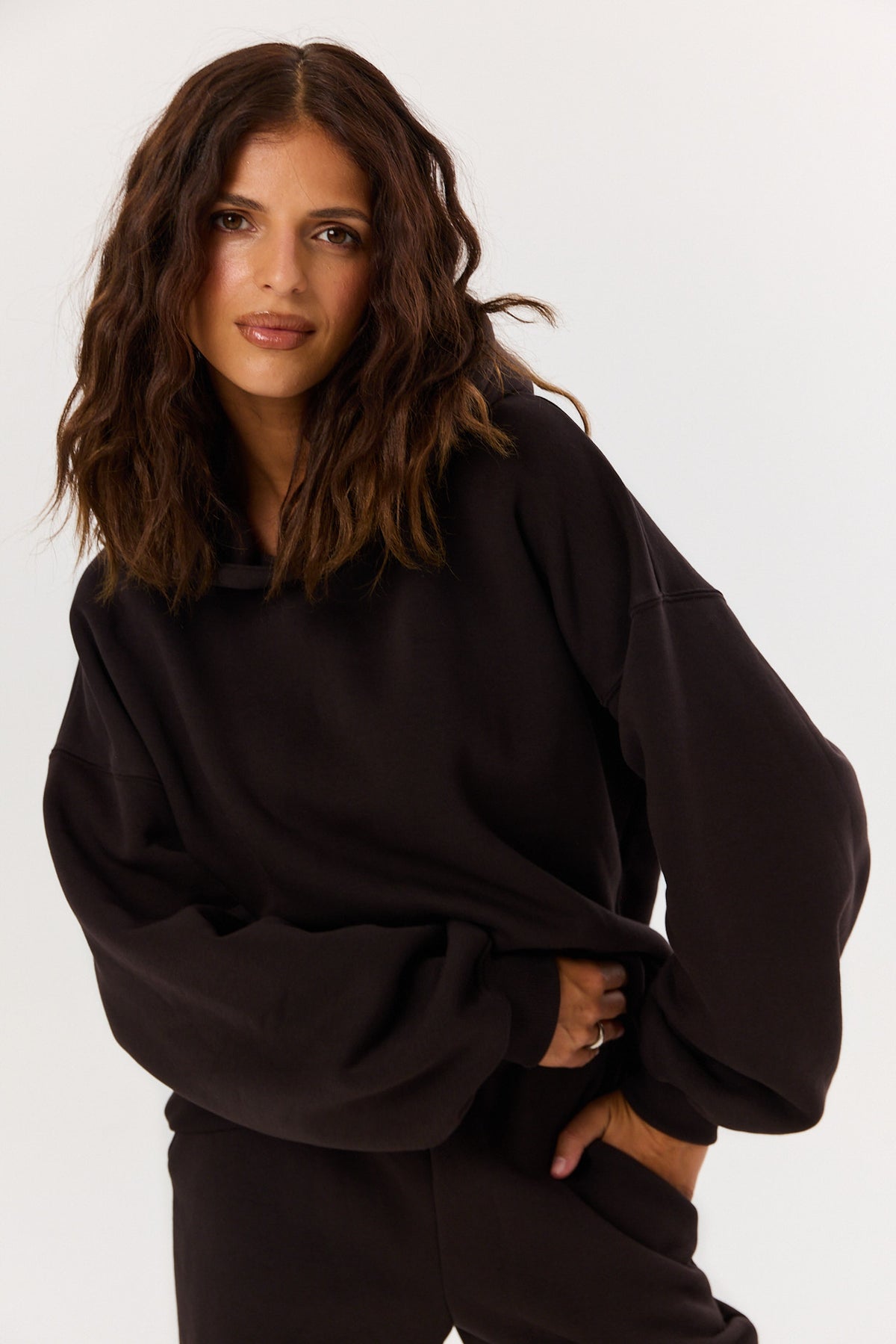 Bluza Boyfriend Hoodie espresso