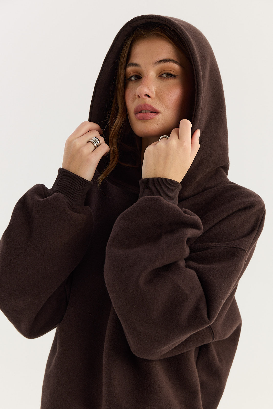 Bluza Boyfriend Hoodie dark chocolate