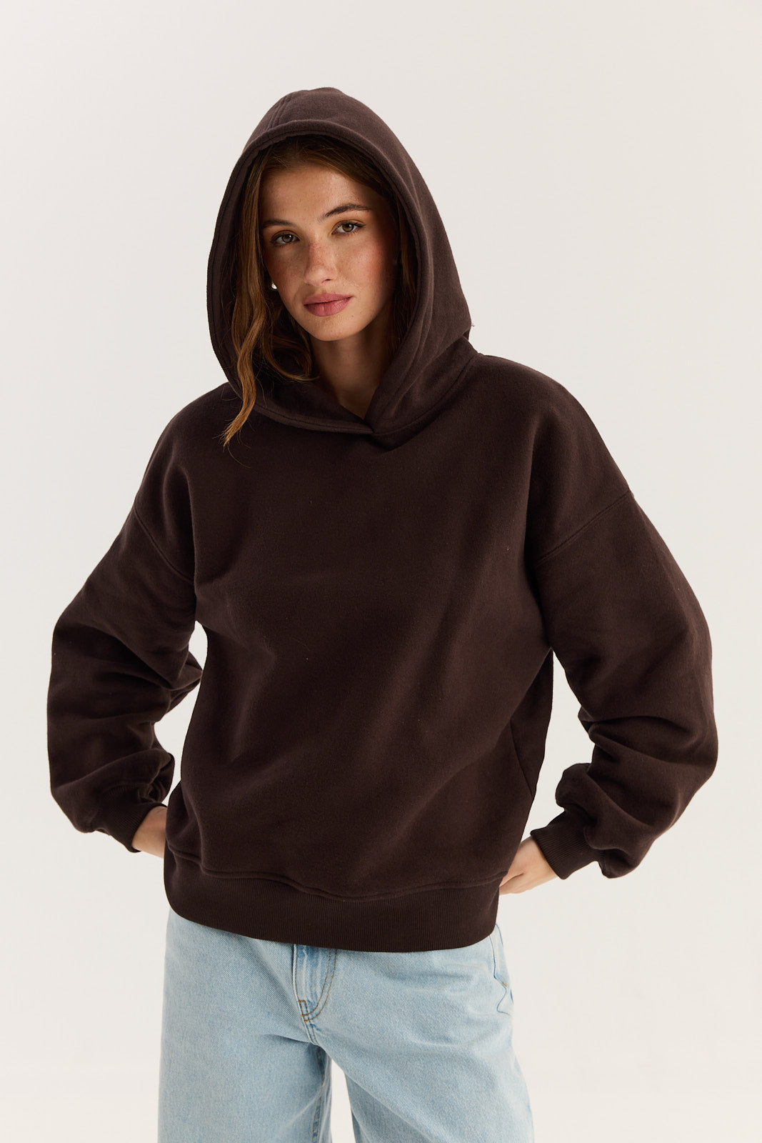Bluza Boyfriend Hoodie dark chocolate