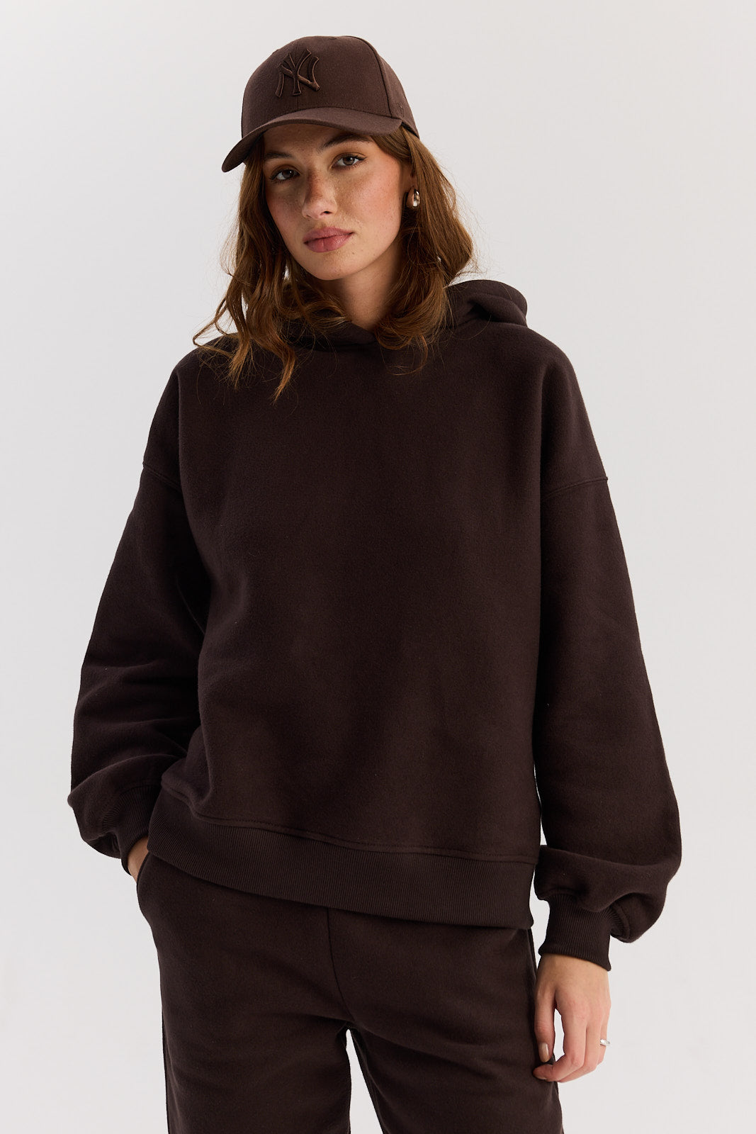 Bluza Boyfriend Hoodie dark chocolate