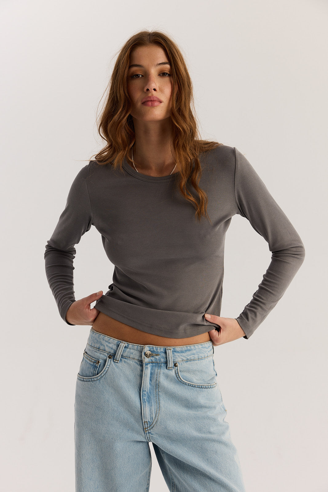 Longsleeve Bowie grey