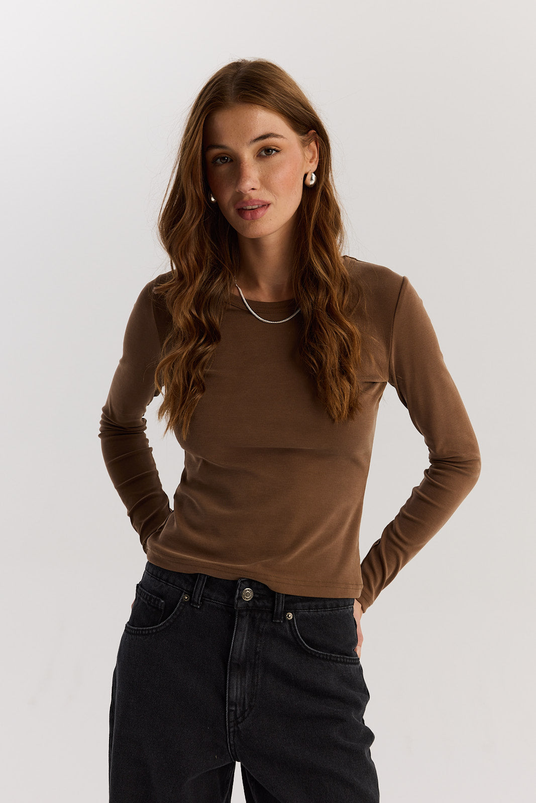 Longsleeve Bowie mocca mousse