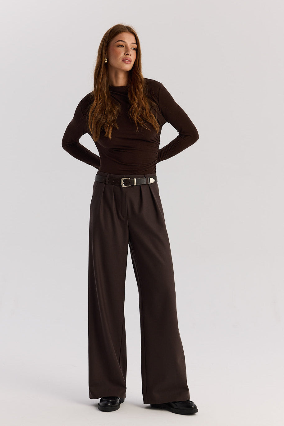 Spodnie Jackson wool chocolate