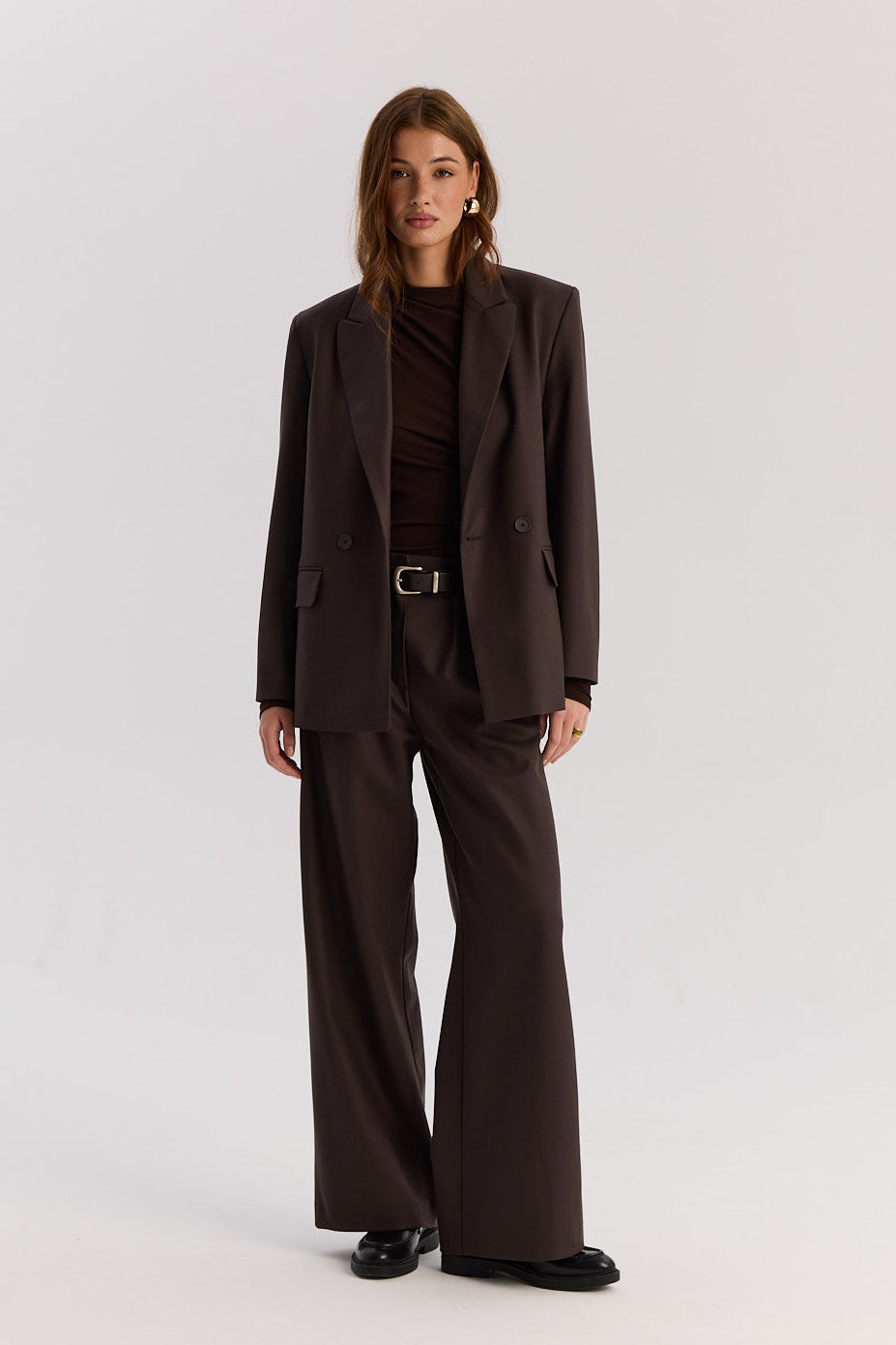 Spodnie Jackson wool chocolate