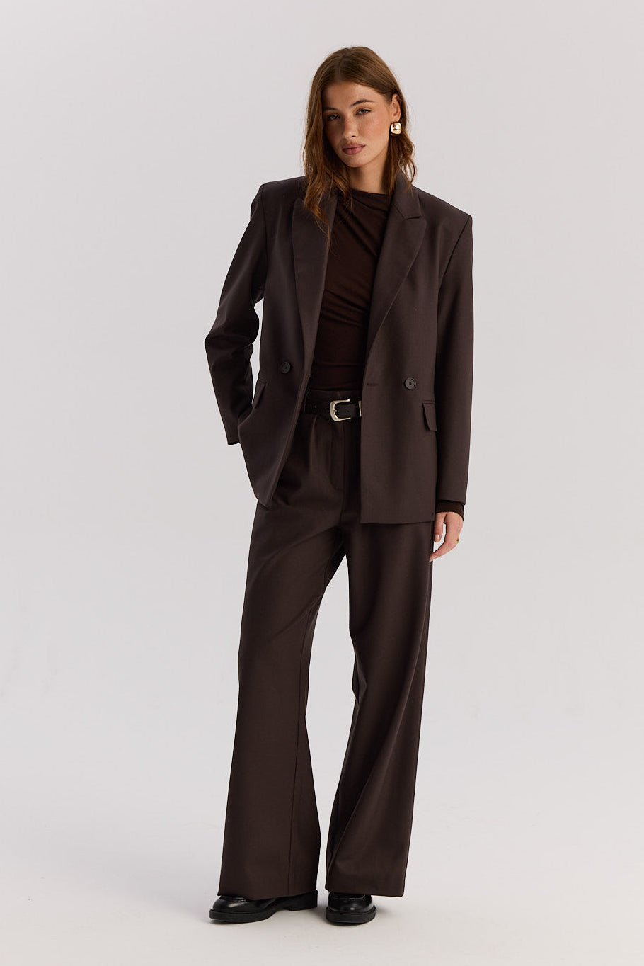 Spodnie Jackson wool chocolate