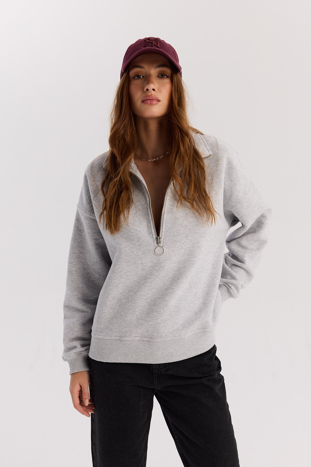 Bluza Frankie short light grey melange