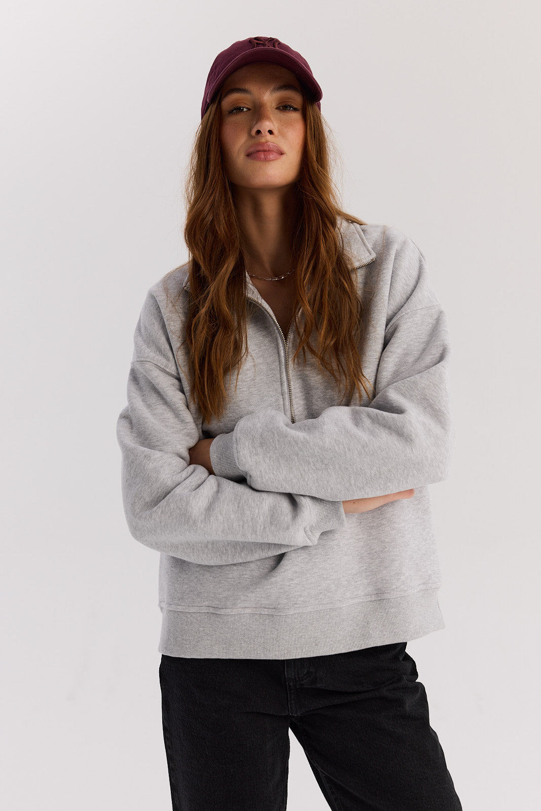 Bluza Frankie short light grey melange
