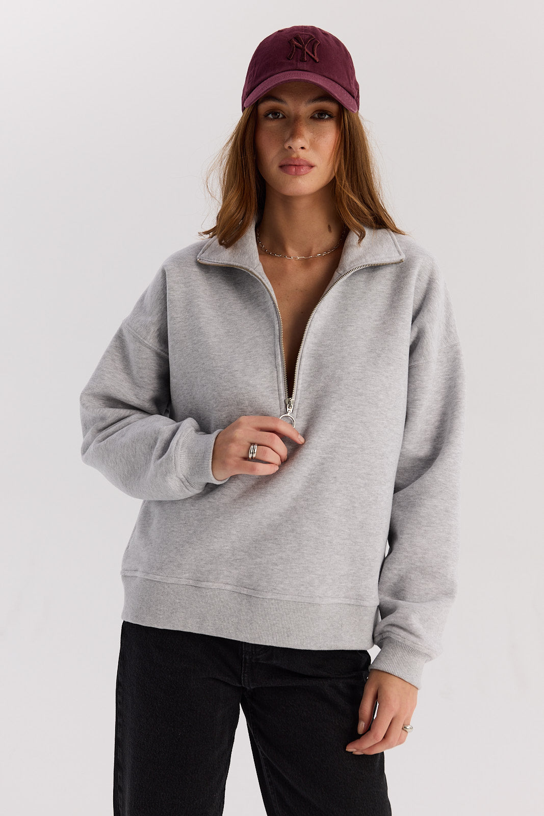 Bluza Frankie short light grey melange