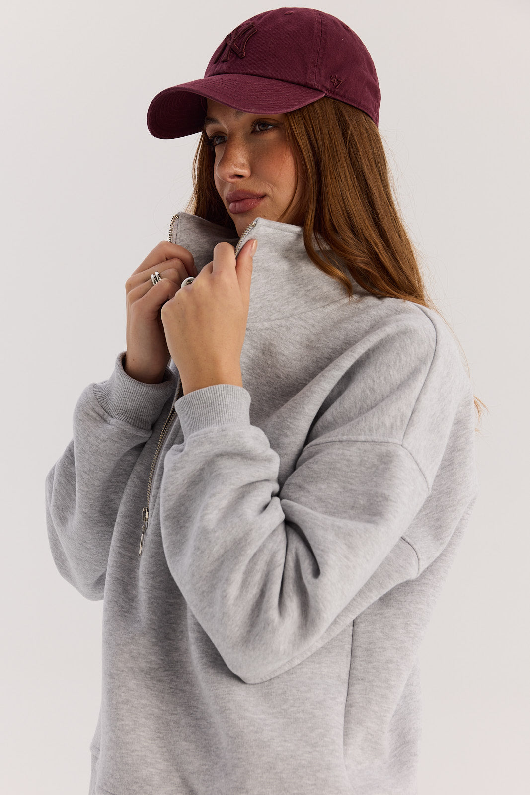 Bluza Frankie short light grey melange