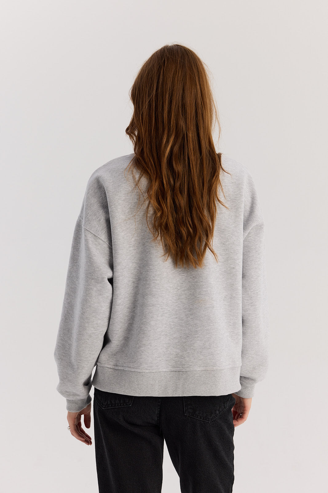 Bluza Frankie short light grey melange