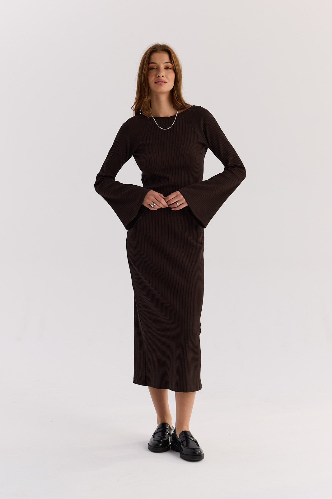 Sukienka Sharon long dark chocolate