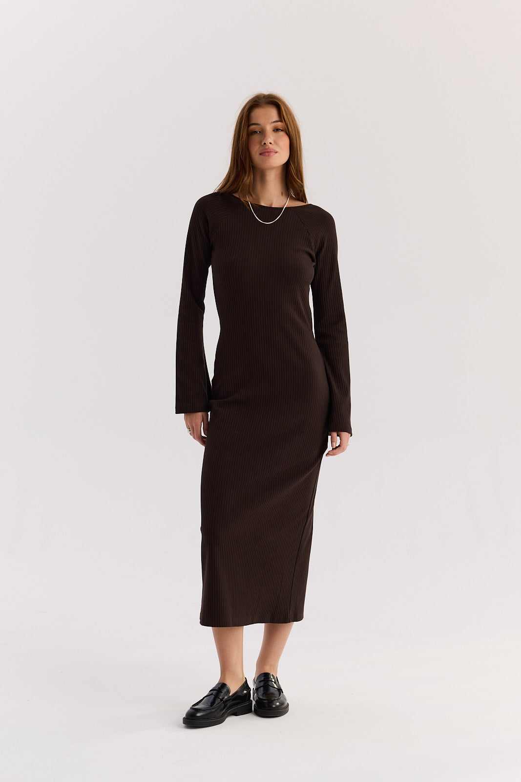 Sukienka Sharon long dark chocolate