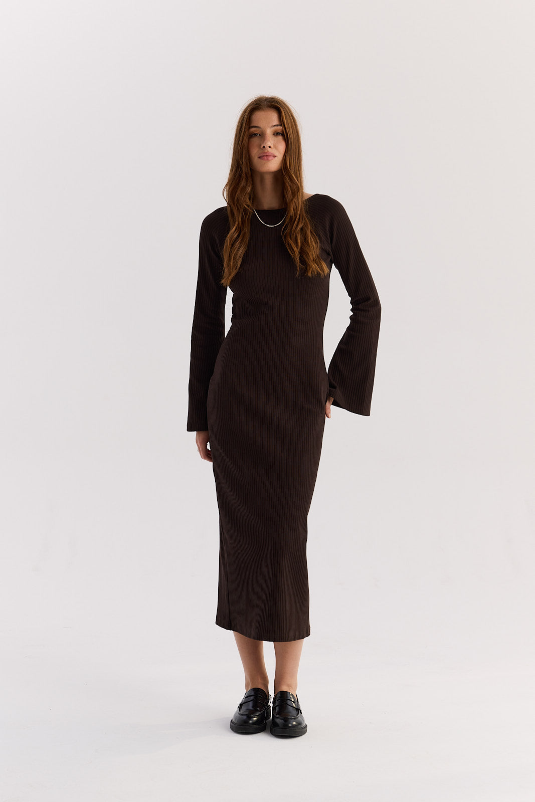 Sukienka Sharon long dark chocolate