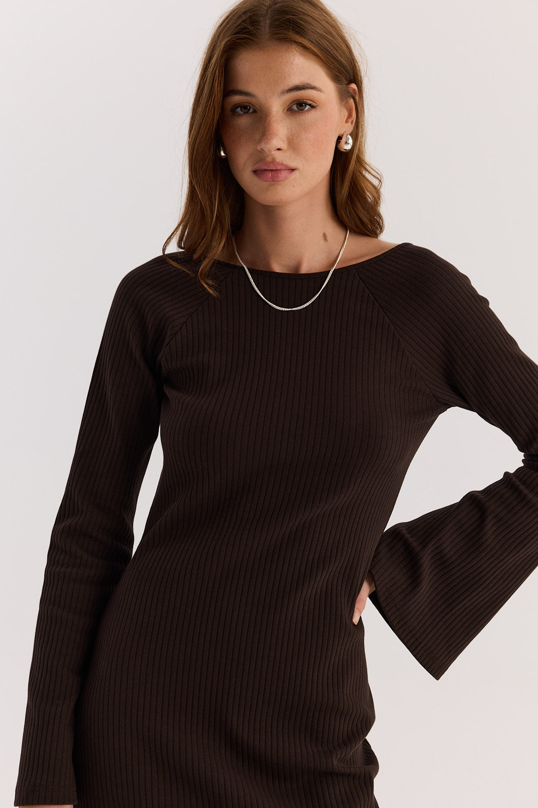 Sukienka Sharon long dark chocolate
