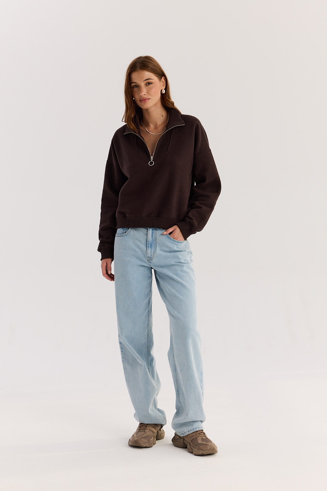 Bluza Zipi dark chocolate