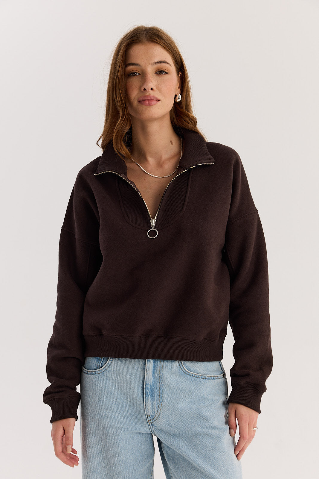 Bluza Zipi dark chocolate