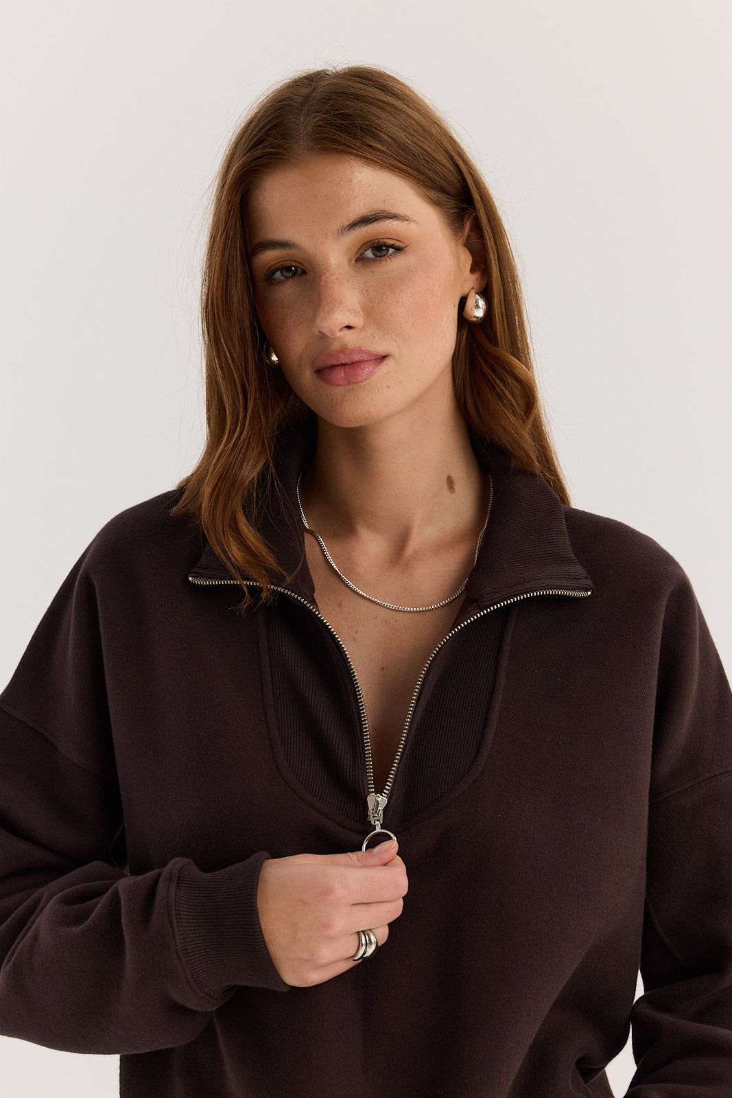 Bluza Zipi dark chocolate