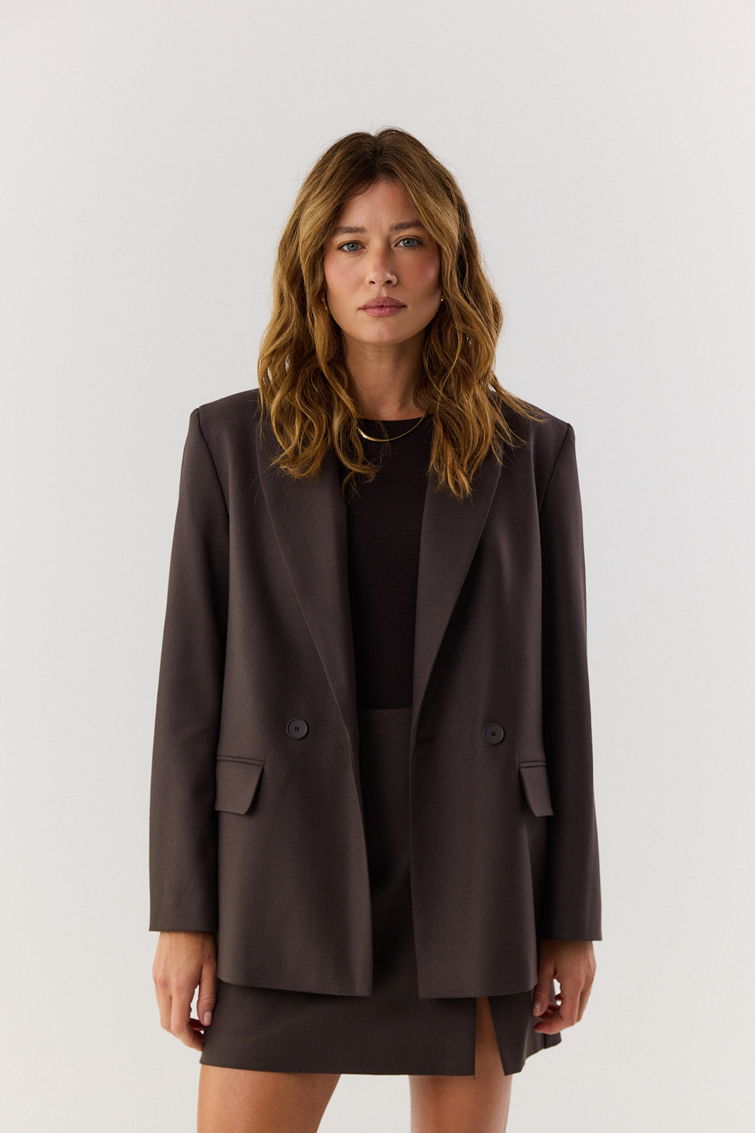 Marynarka James wool chocolate
